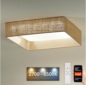 Brilagi-Luce LED dimmerabile VELVET SQUARE LED/36W/230V Wi-Fi Tuya+RC marrone