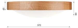 Brilagi - Plafoniera LED CARVALHO SLIM 2xE27/15W/230V rovere diam. 37 cm