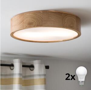 Brilagi - Plafoniera LED CARVALHO 2xE27/60W/230V quercia diametro 37,5 cm