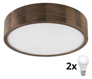 Brilagi - LED Plafoniera CARVALHO 2xE27/60W/230V quercia diametro 37 cm