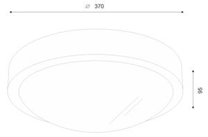 Brilagi - Lampada LED da soffitto CARVALHO SLIM 2xE27/60W/230V noce 37 cm