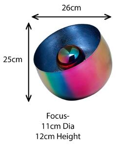 KARE Lampada da tavolo Rainbow, Multicolore, Soggiorno / Sala da pranzo, Metallo, Moderno, Lampada da tavolo