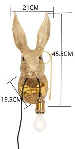 KARE Applique da parete Animal Rabbit, Ottone / Oro, Soggiorno / Sala da pranzo, Plastica, Moderno, Applique