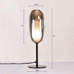 KARE Lampada da tavolo Columbo, Chiaro / Trasparente, Soggiorno / Sala da pranzo, Vetro, Moderno, Lampada da tavolo