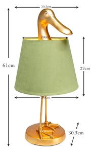 KARE Lampada da tavolo Tischleuchte Duck, Verde, Soggiorno / Sala da pranzo, Tessuto / Stoffa / Seta, Moderno, Lampada da tavolo