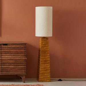 KARE Lampada da terra Siena, Giallo / Arancione, Soggiorno / Sala da pranzo, Tessuto / Stoffa / Seta, Vintage, Lampada da terra
