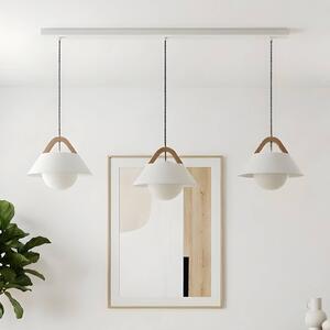 Lampada a sospensione Funda Luminex, dimmerabile, Bianco / Opale, Soggiorno / Sala da pranzo, Metallo, Scandinavo, Lampada a sospensione