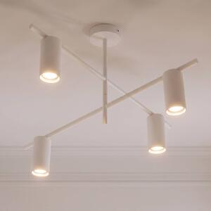 Plafoniera soffitto Marilou Lindby, dimmerabile, Bianco / Opale, Soggiorno / Sala da pranzo, Metallo, Moderno, Plafoniera