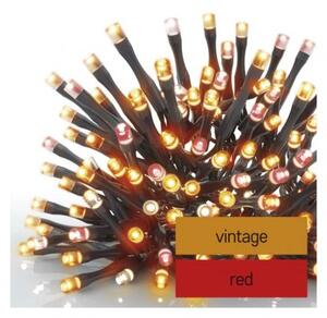 EMOS Lighting D4AD02 Catena di Natale LED pulsante, 12 m, vintage/rosso 1550045001