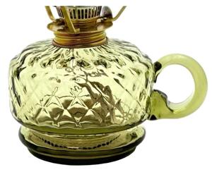 Lampada a olio MONIKA 34 cm verde foresta quadrati