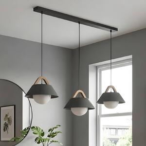 Lampada a sospensione Funda Luminex, dimmerabile, Nero, Soggiorno / Sala da pranzo, Metallo, Scandinavo, Lampada a sospensione
