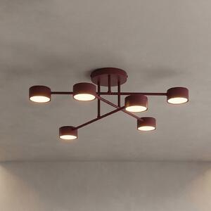 Plafoniera soffitto HALO EMIBIG LIGHTING, dimmerabile, Rosso, Soggiorno / Sala da pranzo, Metallo, Moderno, Plafoniera