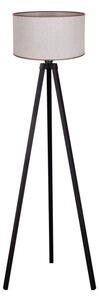 Duolla - Lampada con piedistallo 1xE27/60W/230V diametro 44 cm beige/wenge