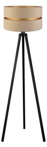 Duolla - Lampada con piedistallo DUO 1xE27/60W/230V diametro 44 cm beige/wenge