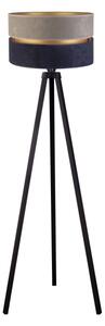 Duolla - Lampada con piedistallo DUO 1xE27/60W/230V diametro 44 cm grigio/blu/wenge