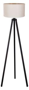 Duolla - Lampada con piedistallo 1xE27/60W/230V diametro 44 cm color crema/wenge