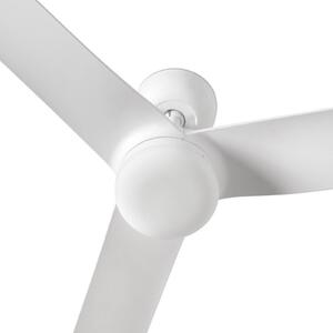 FARO BARCELONA Ventilatore da soffitto LED Punt M, bianco, CC, silenzioso, Ø 130 cm, CCT dimmerabile, Bianco / Opale, Soggiorno / Sala da pranzo, Metallo, Moderno