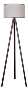 Duolla - Lampada con piedistallo 1xE27/60W/230V diametro 44 cm beige/wenge