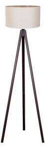 Duolla - Lampada con piedistallo 1xE27/60W/230V diametro 44 cm color crema/wenge
