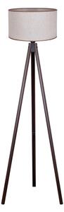 Duolla - Lampada con piedistallo 1xE27/60W/230V diametro 44 cm beige/wenge