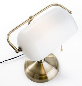 Brilagi - Lampada da tavolo BANK OFFICE 1xE27/60W/230V ottone/bianco