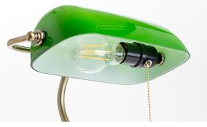 Brilagi - Lampada da tavolo BANK OFFICE 1xE27/60W/230V ottone/verde