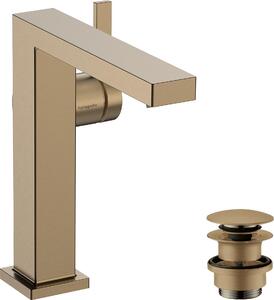 Hansgrohe Tecturis E Fine Mitigeur monocommandé pour lavabo 150, saillie 157mm, garniture de vidage Push-Open, CoolStart, EcoSmart+, 73040140, 73040140