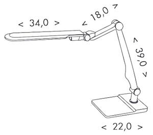 Ecolite LBL1207-CR - Lampada da tavolo LED dimmerabile MATRIX LED/10W/230V