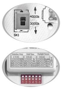 Ecolite WMAT350/HF-25W/BI - Plafoniera LED con sensore LED/25W/230V bianco