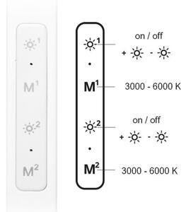 Ecolite LU19WT-BI- Lampada da tavolo LED dimmerabile SPACE LED/8W + LED/11W/230V bianco