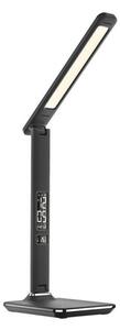 Solight WO45-B - Lampada LED da tavolo con display LED/9W/230V nero