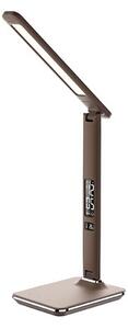 Solight WO45-H - Lampada LED da tavolo con display LED/9W/230V marrone