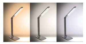 Solight WO55-G - Lampada da tavolo LED dimmerabile con caricatore wireless LED/10W/100-240V grigia