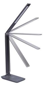 Solight WO55-G - Lampada da tavolo LED dimmerabile con caricatore wireless LED/10W/100-240V grigia