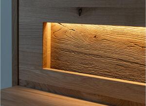 Mensola piccola legno massello naturale LED integrato
