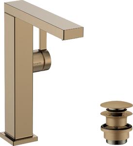 Hansgrohe Tecturis E Fine Mitigeur monocommandé pour lavabo 210, orientable, saillie 157mm, avec vidage Push-Open, CoolStart, EcoSmart+, 73060140, 73060140
