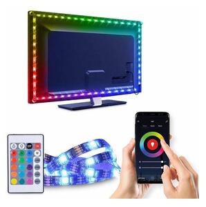 Solight WM58 - Striscia LED RGB per TV LED/6W/5V Wi-Fi Tuya + telecomando