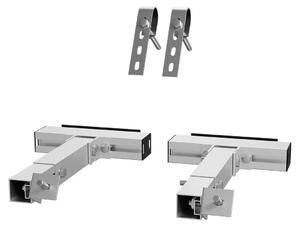 Supporto per pannelli solari da balcone - Kit di montaggio / Gancio - Per impianti solari da balcone - Sistema di fissaggio regolabile - Resistente alla corrosione - 2 set per 2 pannelli solari
