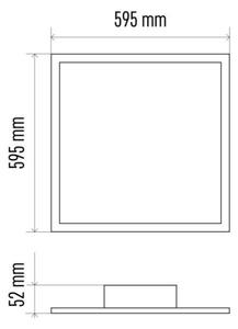 Plafoniera LED dimmerabile 40W 230V + telecomando 2700-6000K quadrata
