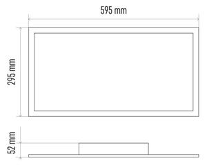 Plafoniera LED dimmerabile LED/25W/230V + TC rettangolo 2700K-6500K