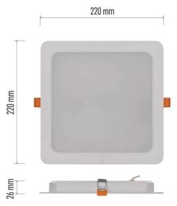 Luce LED da incasso LED/24W/230V 22x22 cm bianco