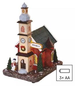 Decorazione natalizia LED LED/3xAA chiesa
