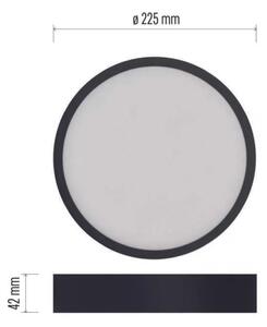 Plafoniera LED LED/21W/230V 3000/3500/4000K d. 22,5 cm nero