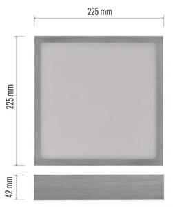 Plafoniera LED LED/21W/230 3000/3500/4000K 22,5x22,5 cm cromo