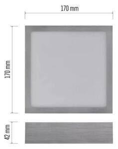 Plafoniera LED LED/12,5W/230V 3000/3500/4000K 17x17 cm cromo