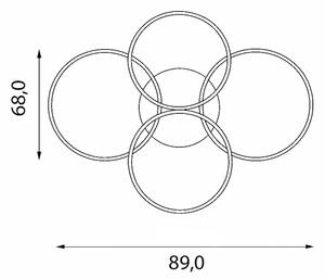 Brilagi - Plafoniera LED dimmerabile ORBITS LED/52W/230V 3000-6000K + TC