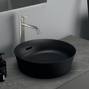 Ideal Standard Ipalyss, vasca sopraigienite rotonda con troppofilo, senza foro per rubinetteria, 40 x 40 cm