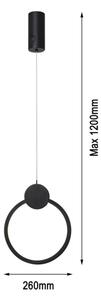 Immax NEO 07233L - Lampadario a sospensione con filo LED dimmerabile LITE OVALE LED/18W/230V Tuya + +TC