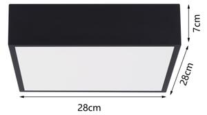 Immax NEO 07237L - Plafoniera LED dimmerabile CANTO 22W/230V nero Tuya+RC