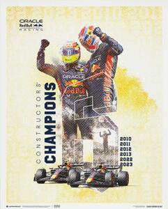 Stampe d'arte Oracle Red Bull Racing - F1 World Constructors' Champions - 2023, (40 x 50 cm)